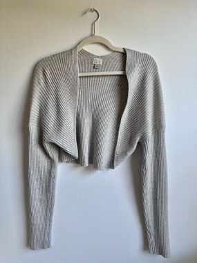 Target “A New Day” Grey Cropped Bolero Sweater Size Large